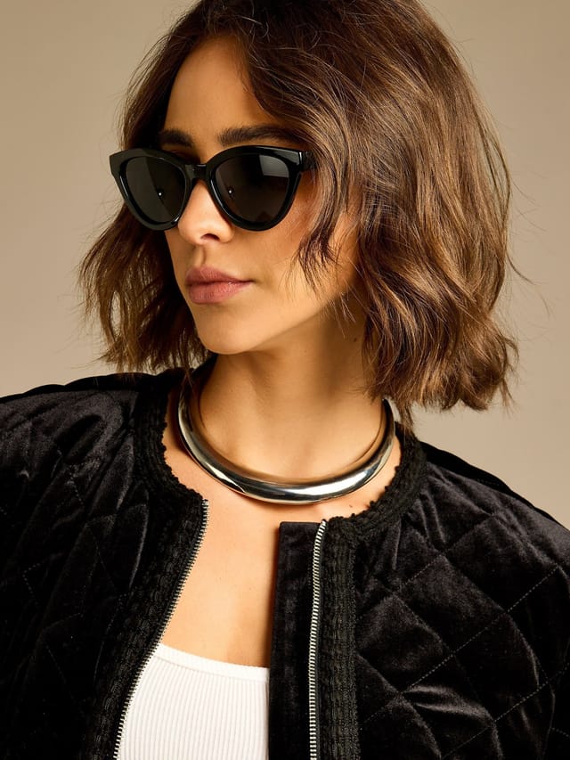 GWD by GEORGE W. DAVIES GWD by GEORGE W. DAVIES Women's Ella Quilted Velvet Bomber Black - 3