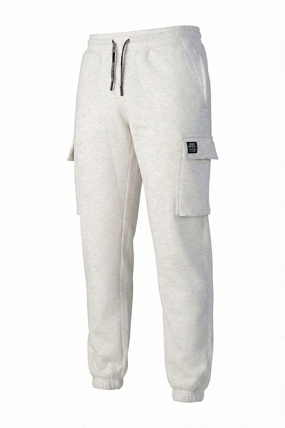 Foster Taylor Foster Taylor Men's Cargo Cuffed Joggers in Ecru