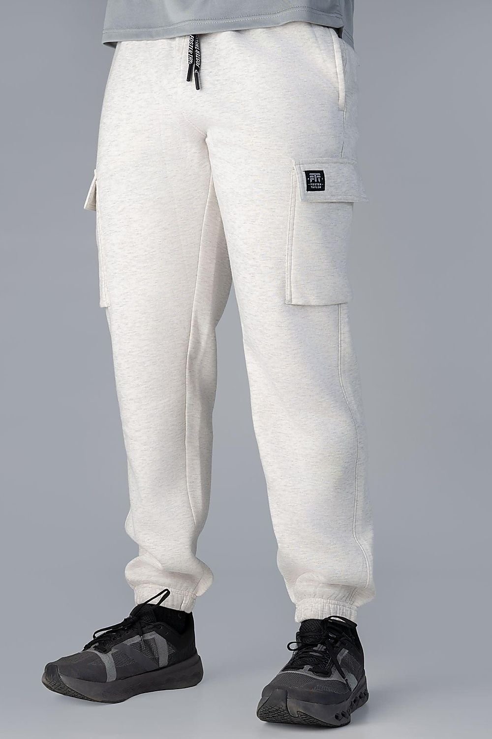 Foster Taylor Foster Taylor Men's Cargo Cuffed Joggers in Ecru - 2