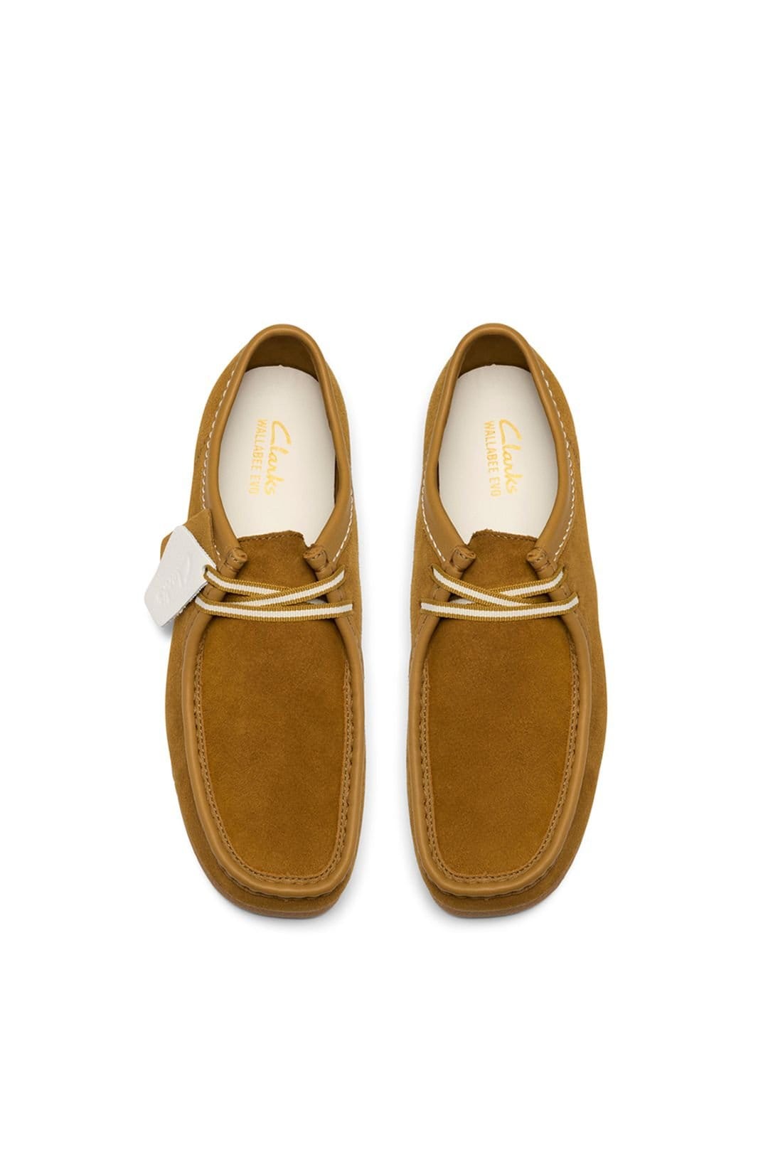 Clarks Originals Clarks Originals Men's Wallabee EVO Suede Lace-Up Shoe Ochre in Tan - 4