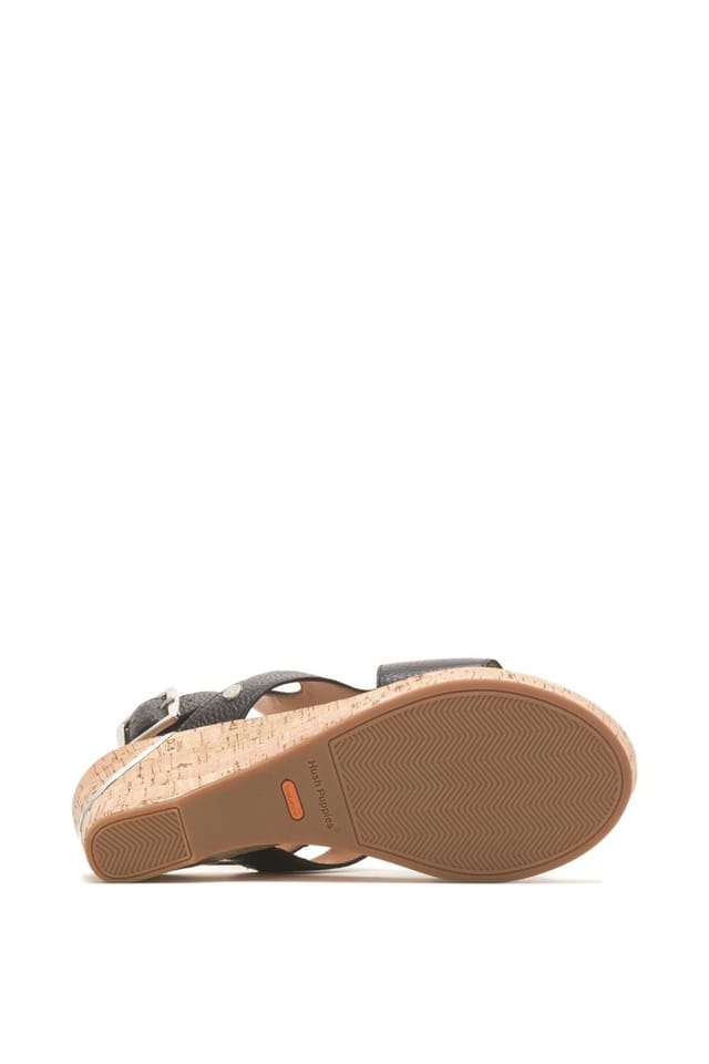 Hush Puppies Hush Puppies Women's 'Maya' Smooth Leather Sandals in Black - 3
