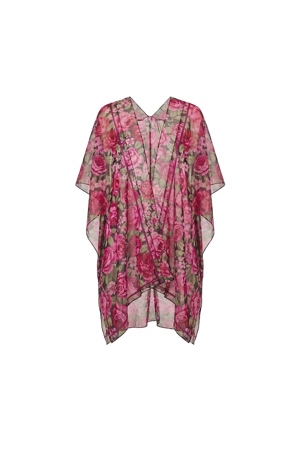 James Lakeland James Lakeland Women's Pink Black Rose Print Kaftan - 4