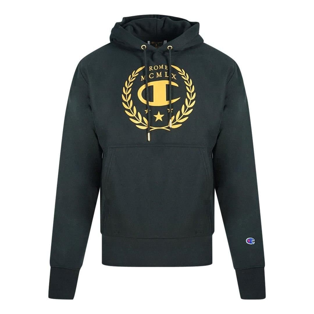 Champion Champion Men's Rome Logo Black Hoodie