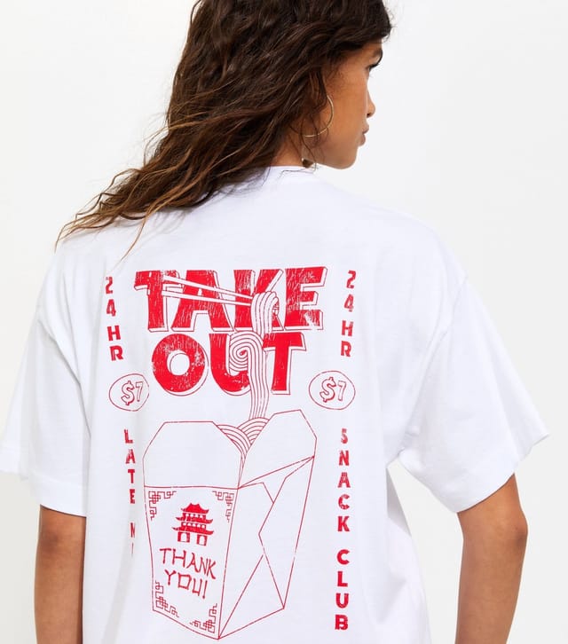 New Look Women's White Cotton Take Out Oversized T-Shirt New Look - 2