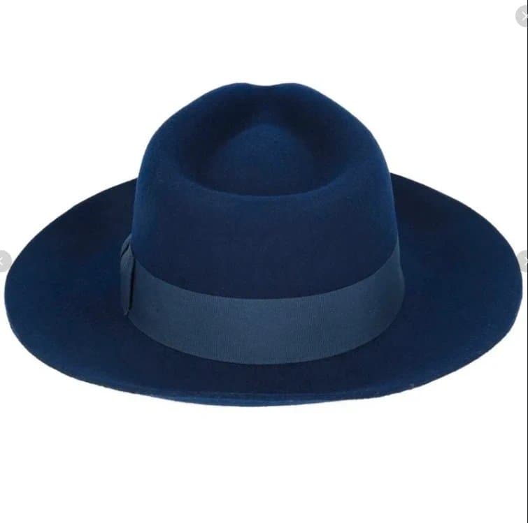 maz Stiff Snap Brim Fedora 100% Wool Felt Gladwin Bond Classic Dress Hat & Grosgrain