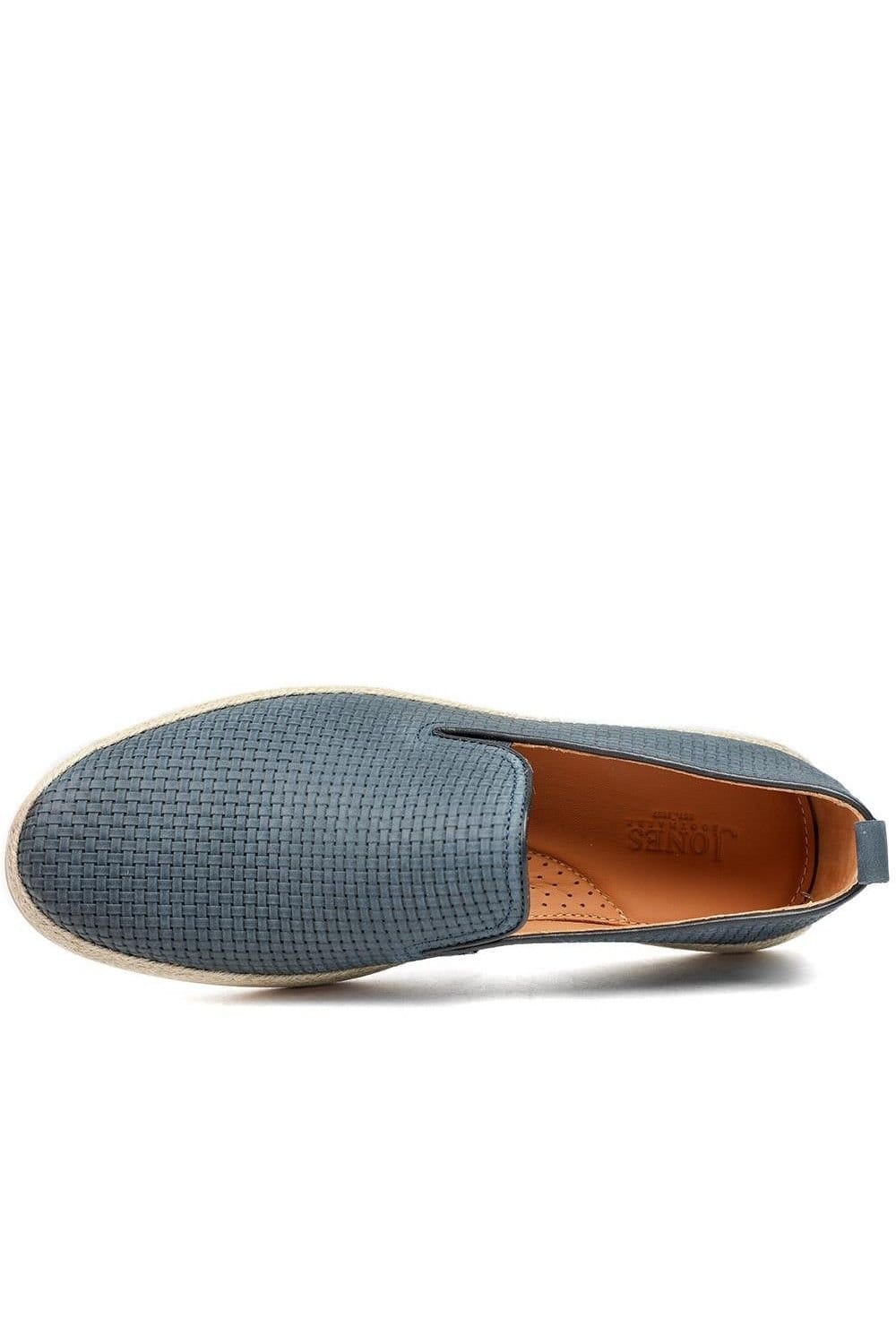 Jones Bootmaker Jones Bootmaker Men's Quince Leather Espadrille Slip On Shoes in Navy - 4