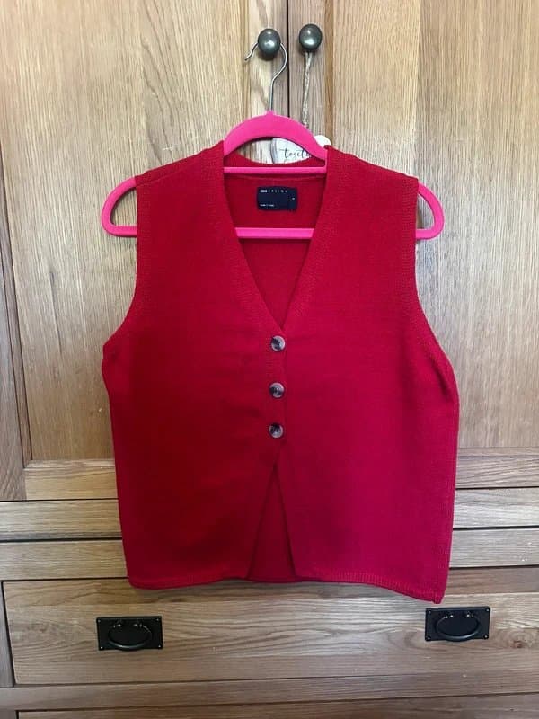 ASOS ASOS red waistcoat