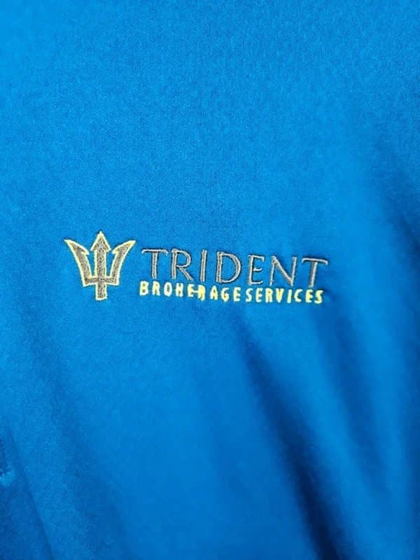 Nike Nike Blue Trident Brokerage Services Long Sleeve Quarter Zip Pullover