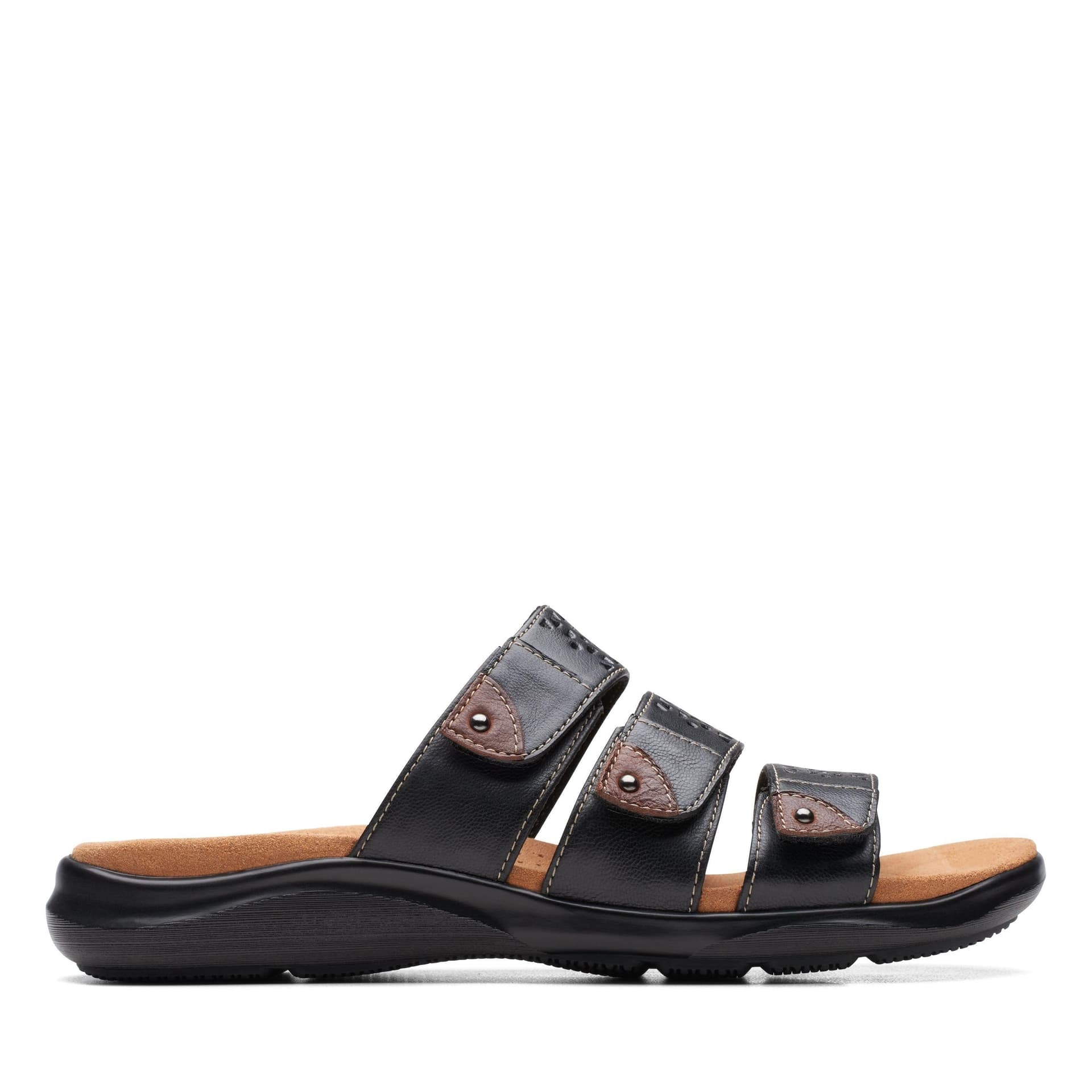 Clarks Clarks Women's Kitly Walk Black Flat Sandals
