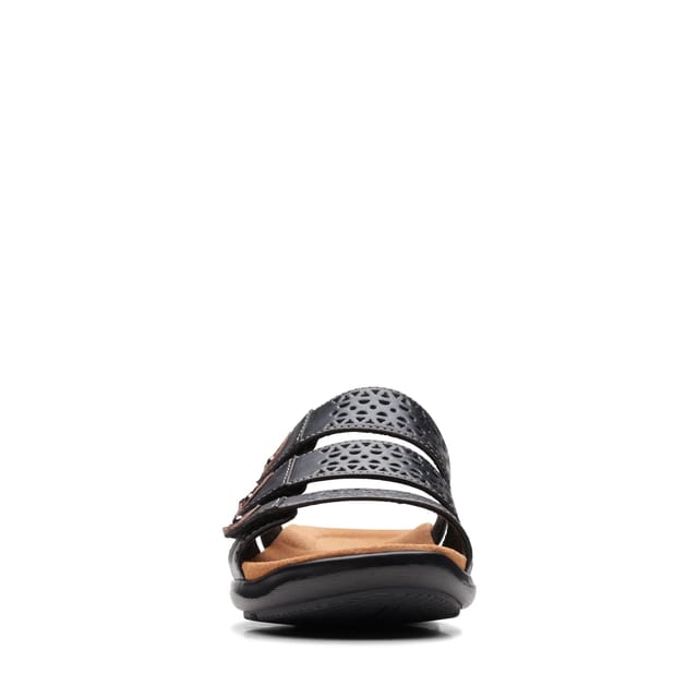 Clarks Clarks Women's Kitly Walk Black Flat Sandals - 3