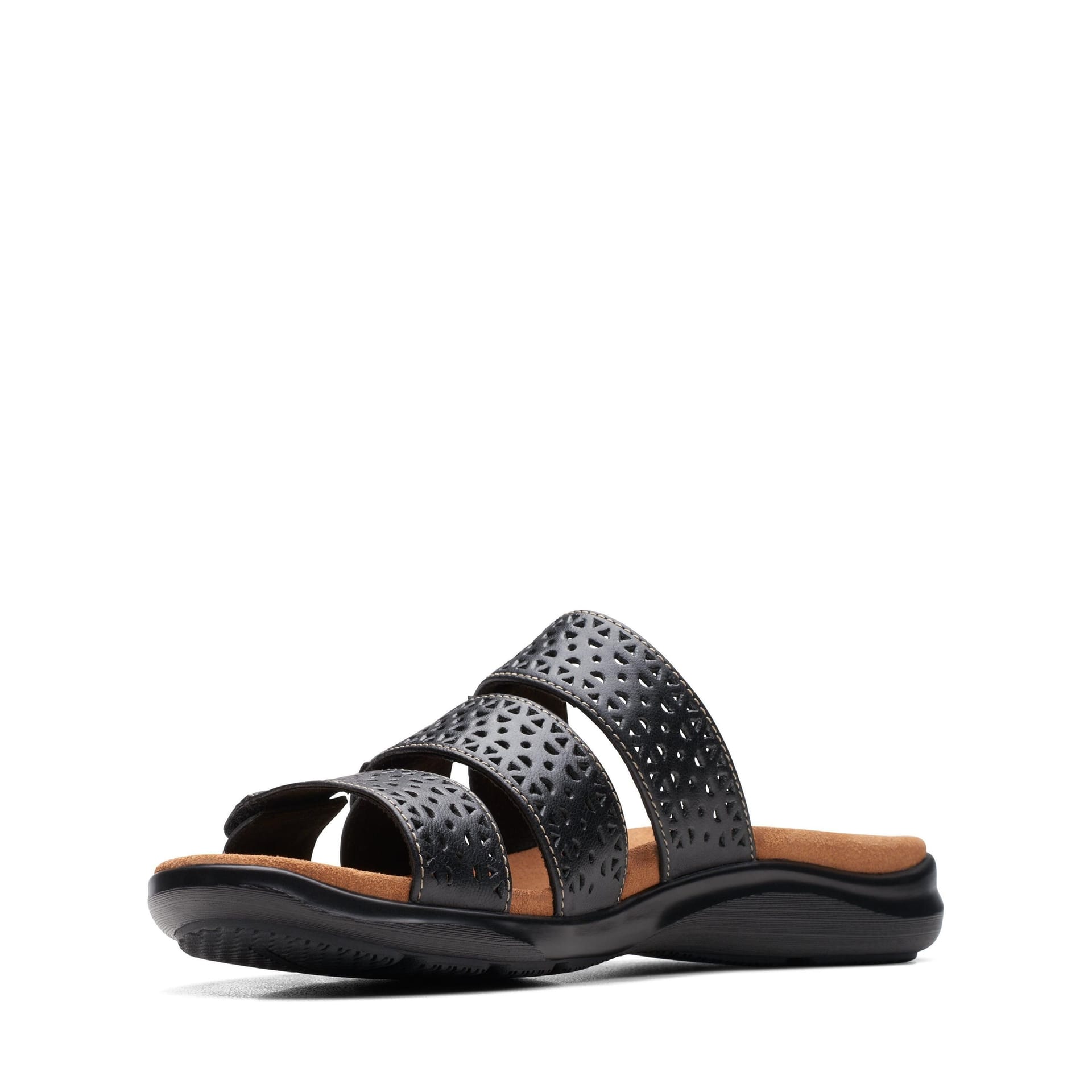 Clarks Clarks Women's Kitly Walk Black Flat Sandals - 4