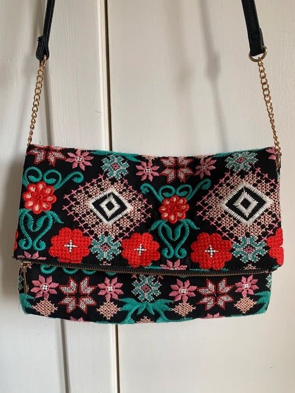 New Look New Look embroidered shoulder bag