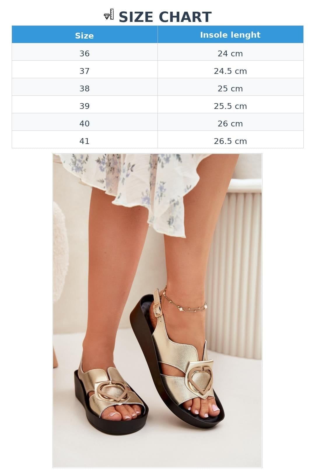 Love Lace Love Lace Women's Natural Wedge Sandals with Soft Insole & Buckle in Gold - 4