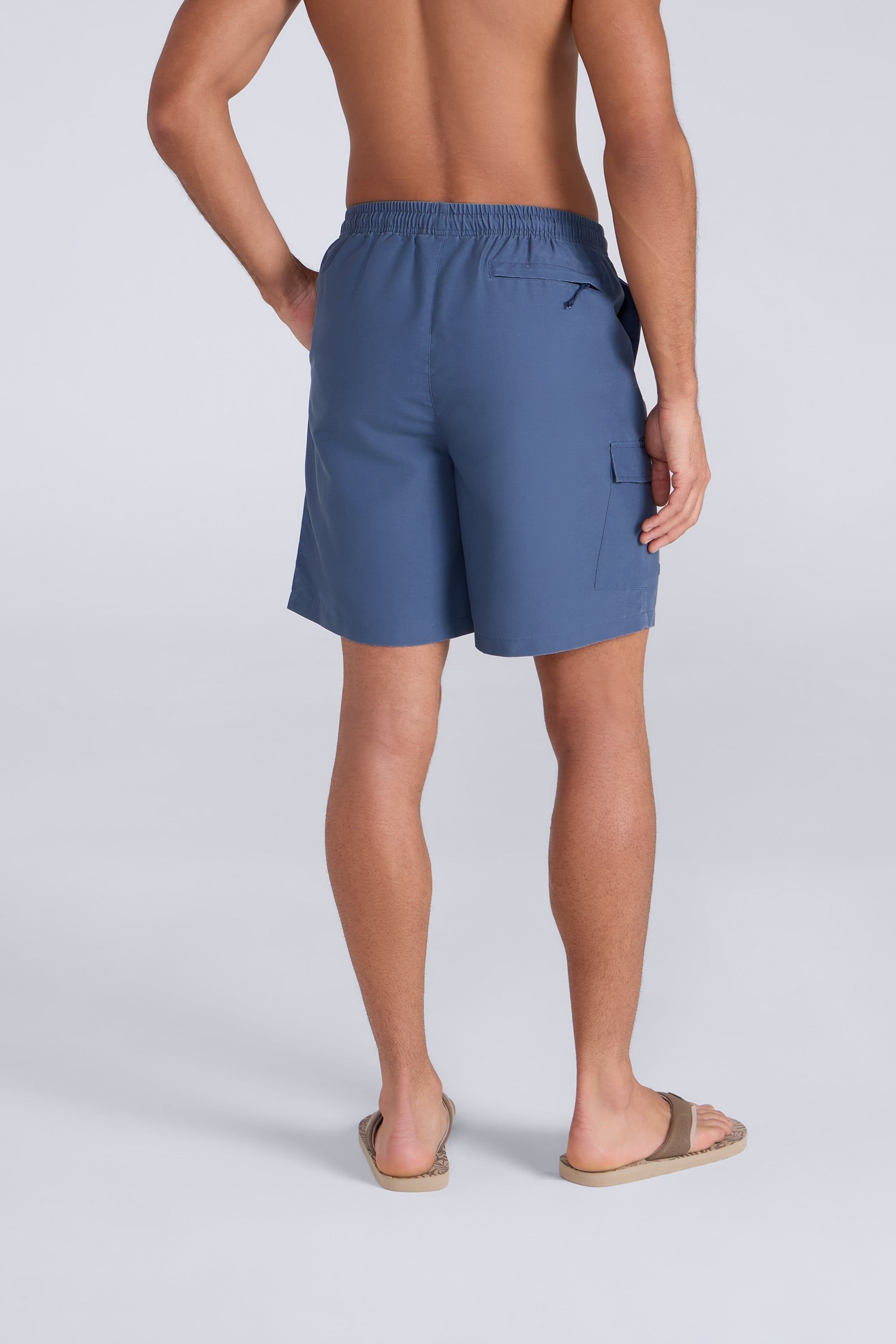 Animal Animal Men's 'Reeva' Lightweight Water Resistant Inner Drawcord Waist Swim Shorts in Dark Blue - 3