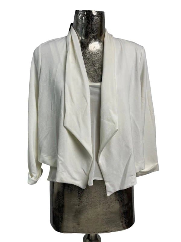 Anonymous Anonymous women's blazer jacket 2 piece new size m 14 ivory white eu42 rrp£36*