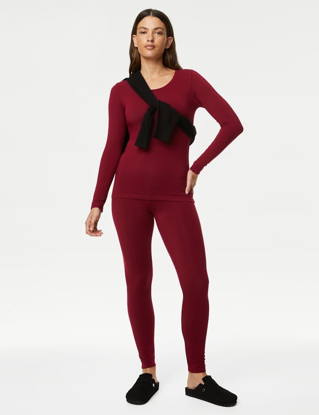 M&S Heatgen™ Thermal Leggings Dark Raspberry