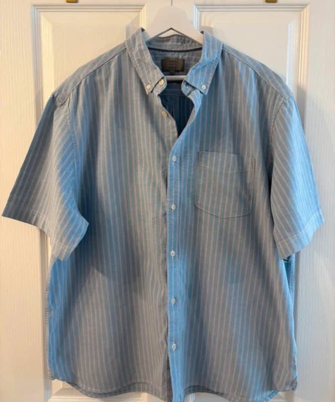 Marks & Spencer Men’s marks and Spencer’s striped short sleeved shirt size xxl regular
