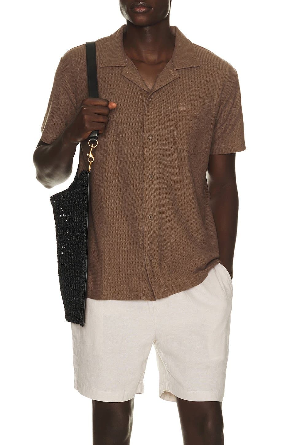 revolve Beach Pique Camp Shirt
