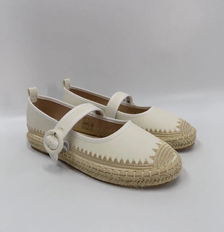 E.Shoes by Emma Mary Jane Espadrille White Shoes Size 7 Womens - 1