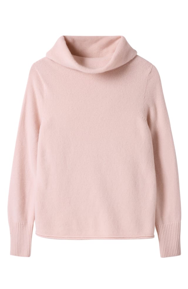 Celtic & Co Celtic & Co Women's British Supersoft Slouchy Cowl Neck in Pale Pink - 2