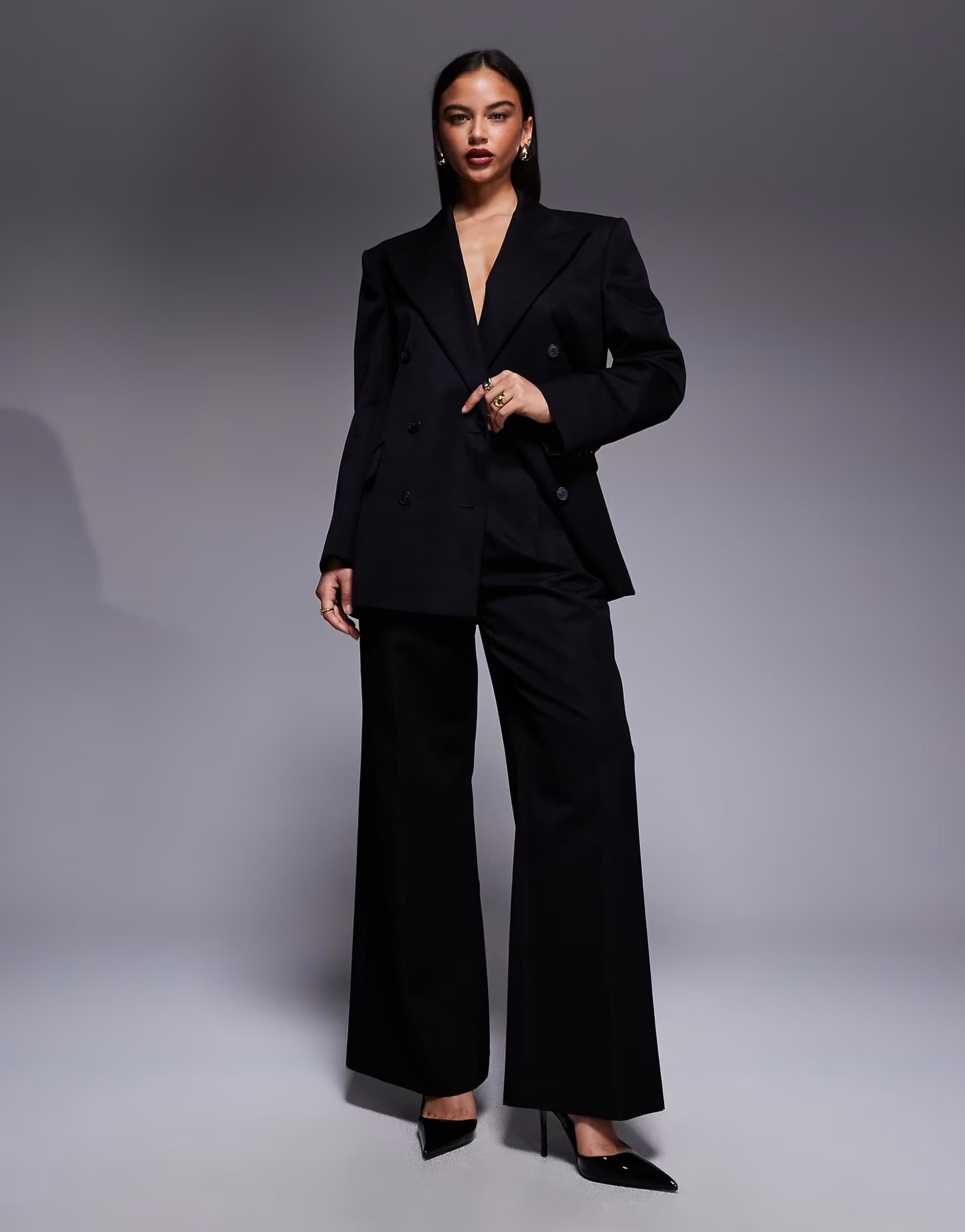 ASOS ASOS X THE SOURCED COLLECTION suit trousers in black