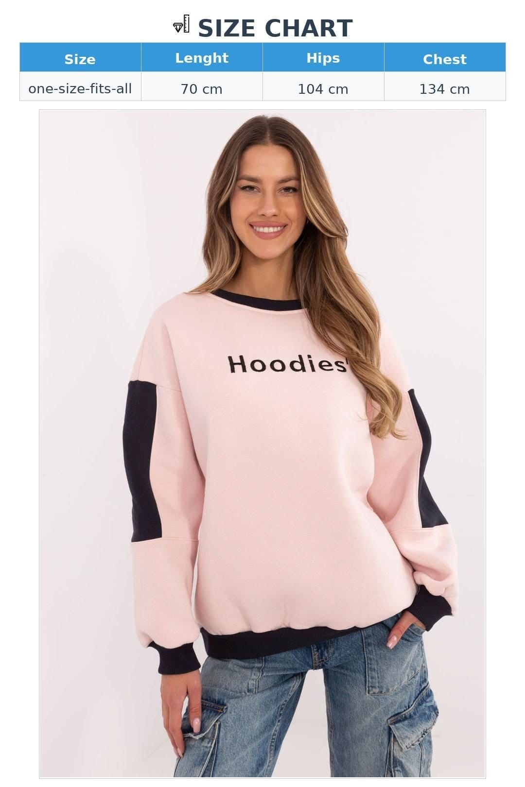 Love Lace Love Lace Women's Embroidered Patch Insulated Casual Sweatshirt in Pink - 4