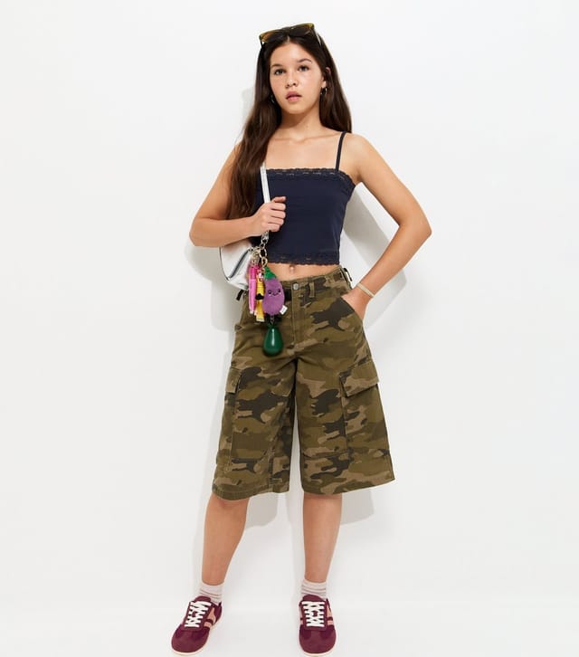 New Look Girls' Navy Lace Trimmed Cami Top New Look - 2
