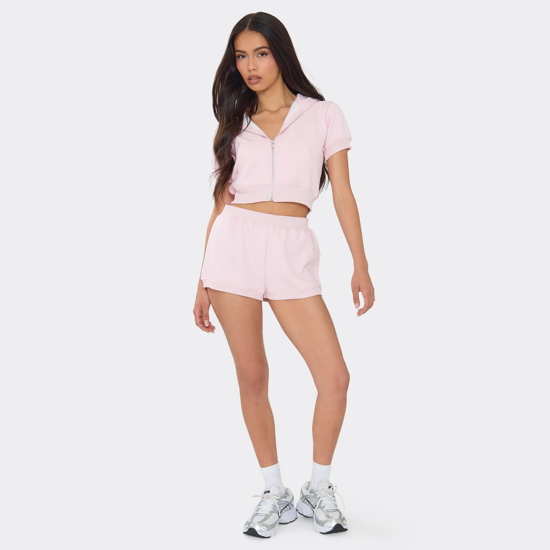 EGO Mini Sweat Shorts In Pink, Women's Size UK 6