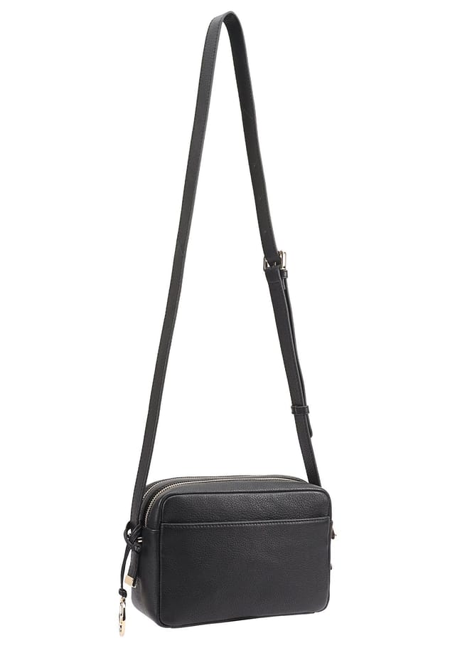 Sosandar SOSANDAR Women's Kensington Leather Cross Body Bag in Black - 2