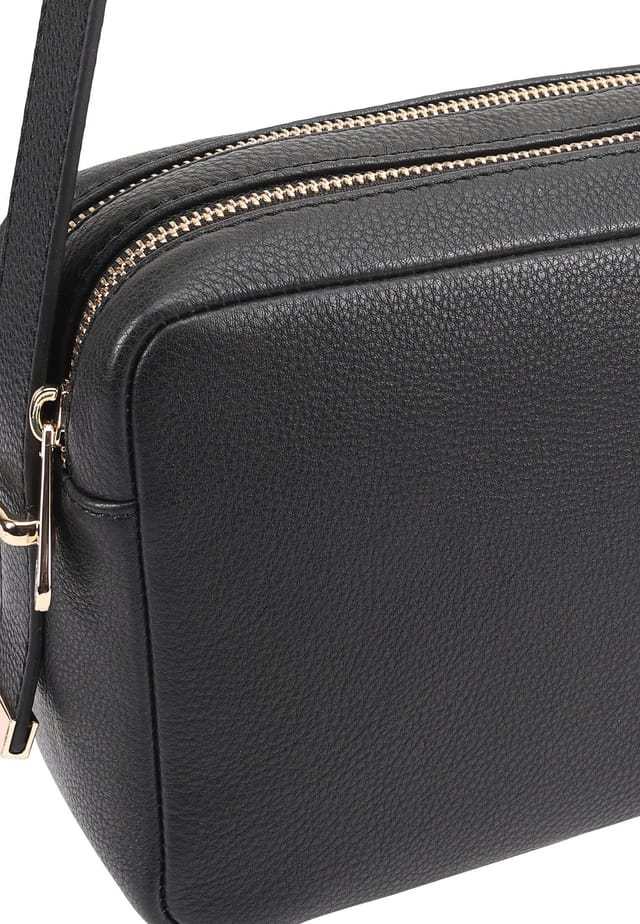 Sosandar SOSANDAR Women's Kensington Leather Cross Body Bag in Black - 3