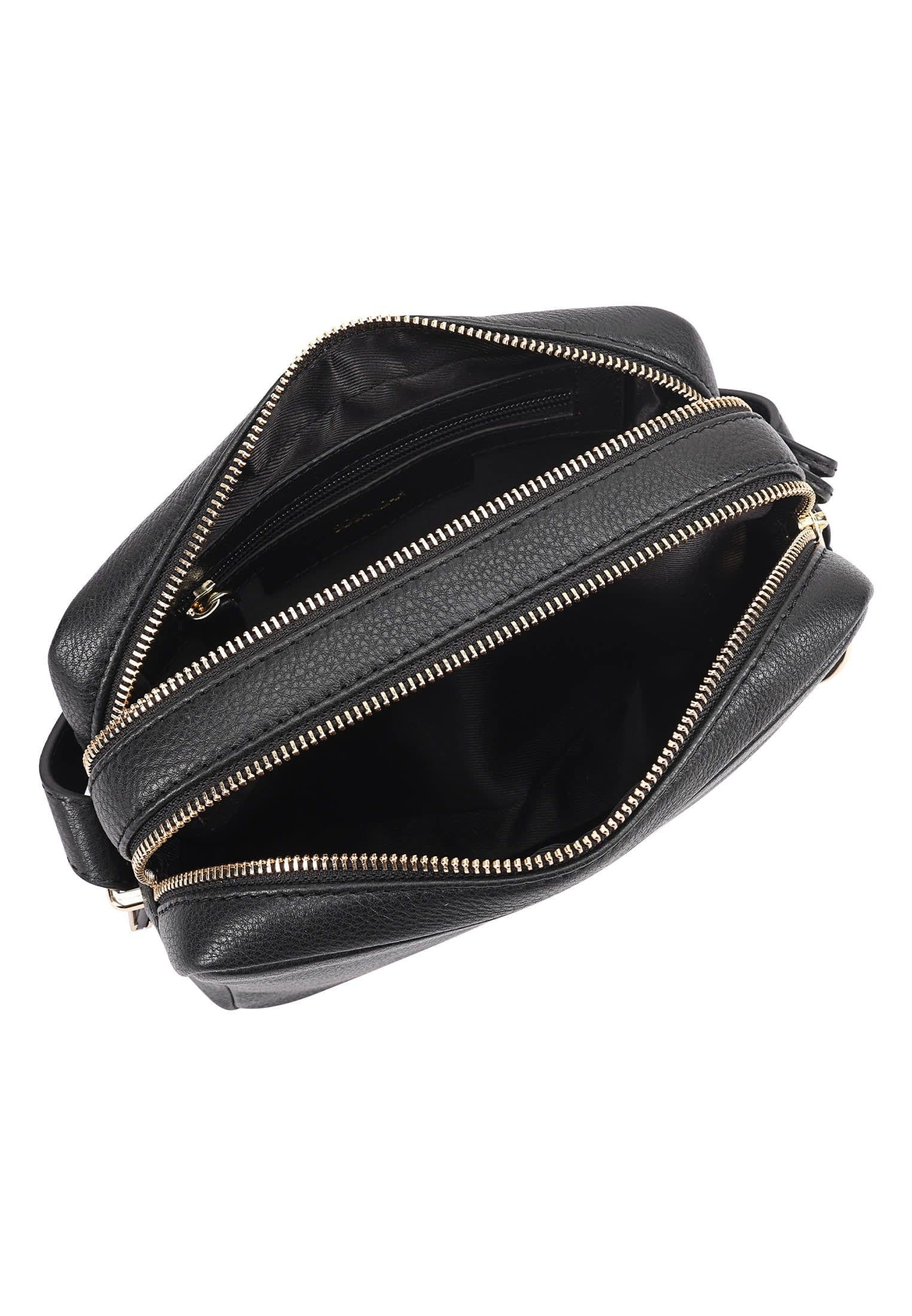 Sosandar SOSANDAR Women's Kensington Leather Cross Body Bag in Black - 4