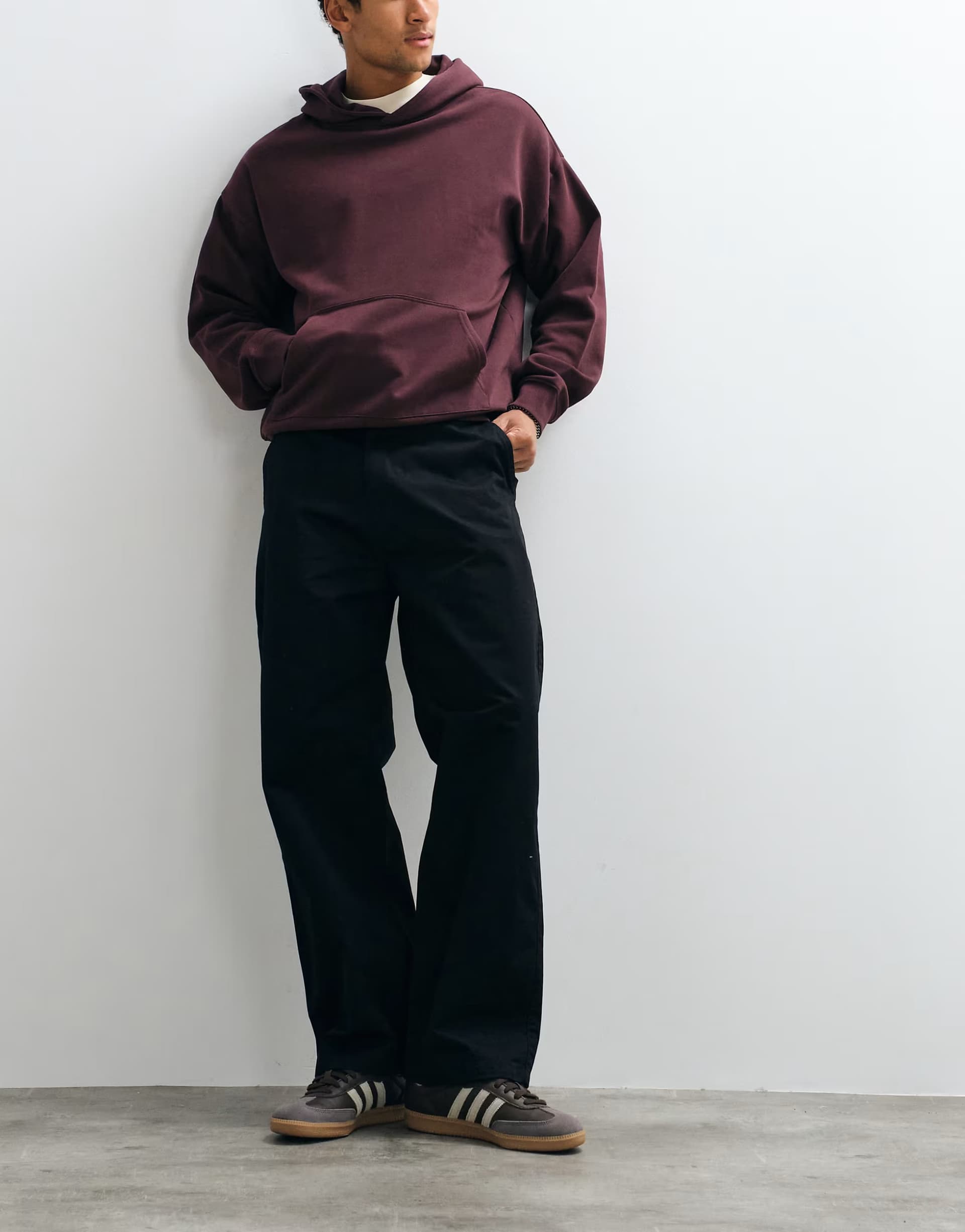 ASOS Carhartt WIP Brady relaxed straight fit trousers in black