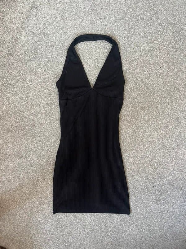 Bershka bershka halter neck mini dress