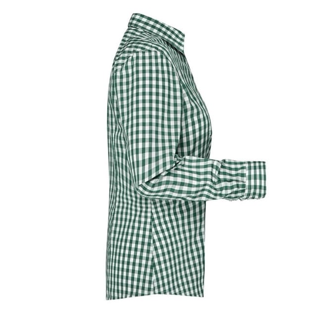 James and Nicholson James and Nicholson Women's Checked Blouse in Dark Green - 3