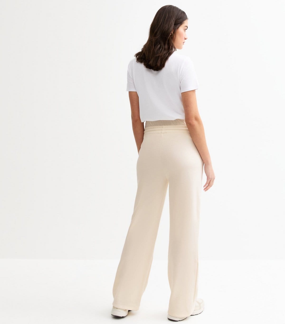 New Look Women's Maternity Cream Wide Leg Joggers New Look - 4