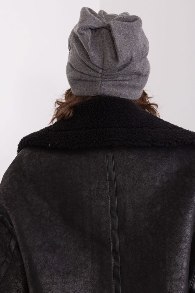 Love Lace Love Lace Women's Warm Winter Cashmere Beanie Hat with Rhinestone Trim in Grey - 3