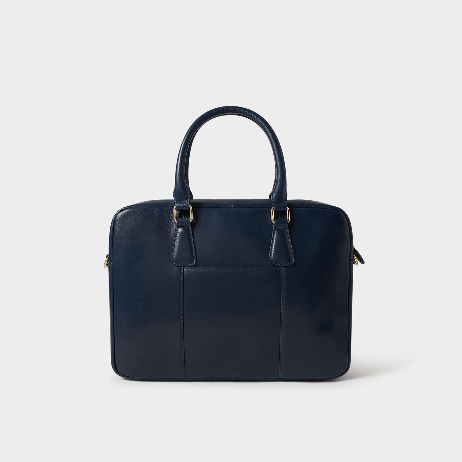 OSPREY LONDON OSPREY LONDON Women's The Adaline Leather Laptop Bag in Mid Navy - 4