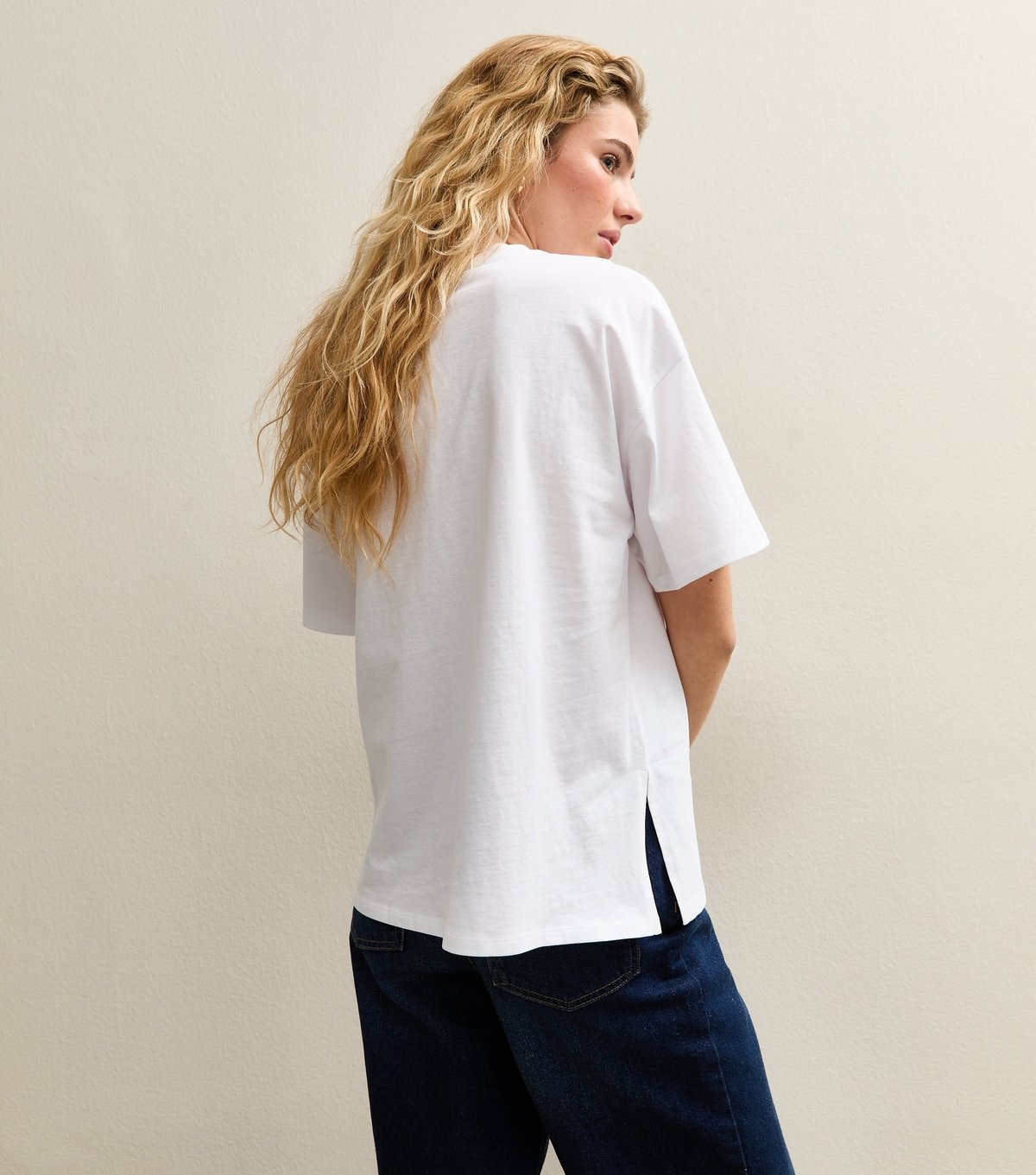 New Look Women's White Side Split T-Shirt New Look - 4