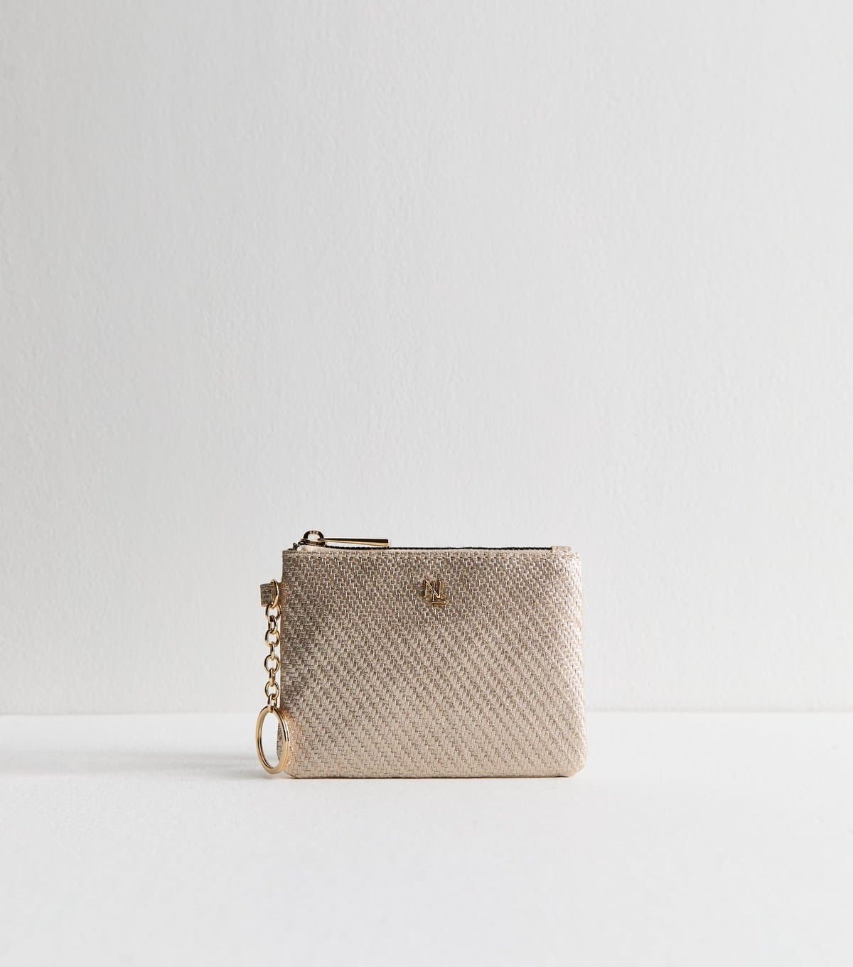 New Look New Look Gold Metallic Faux Leather Purse