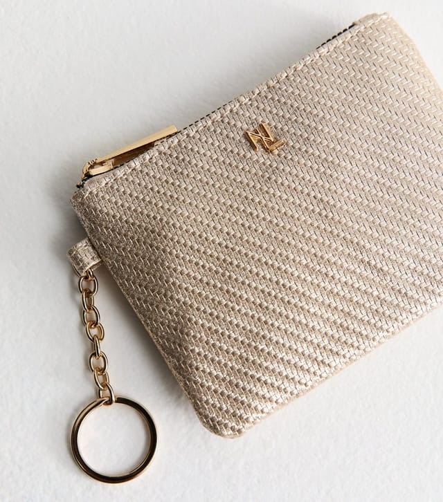 New Look Gold Metallic Faux Leather Purse New Look - 3