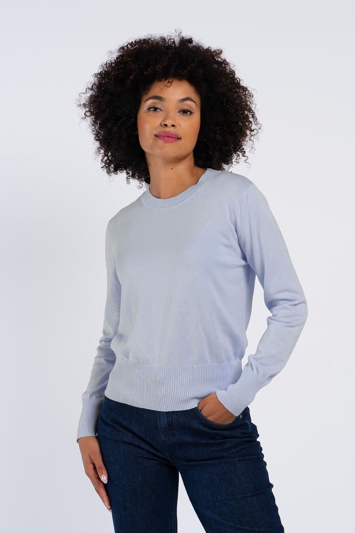 Kettlewell Kettlewell Women's Cora Cotton Sweater in Pale Blue