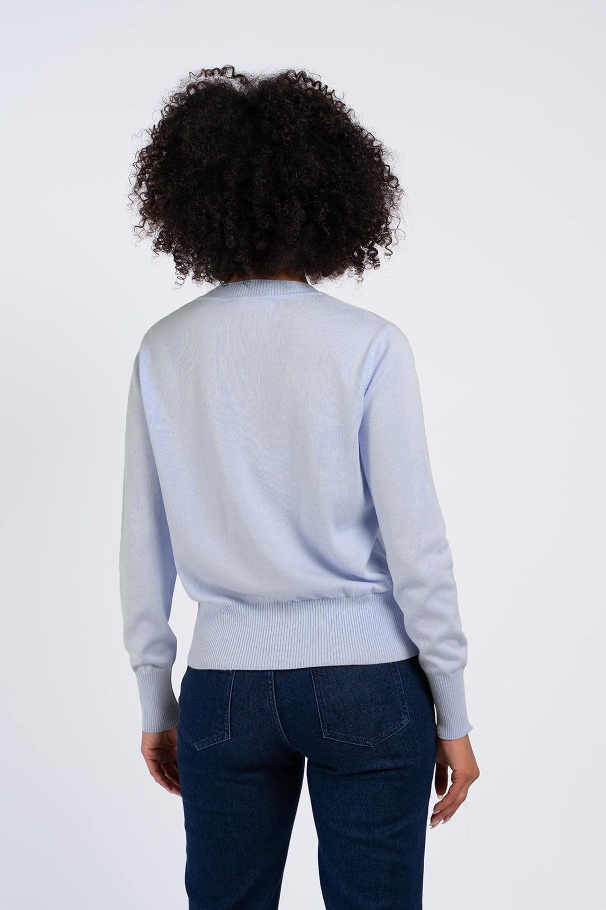 Kettlewell Kettlewell Women's Cora Cotton Sweater in Pale Blue - 4