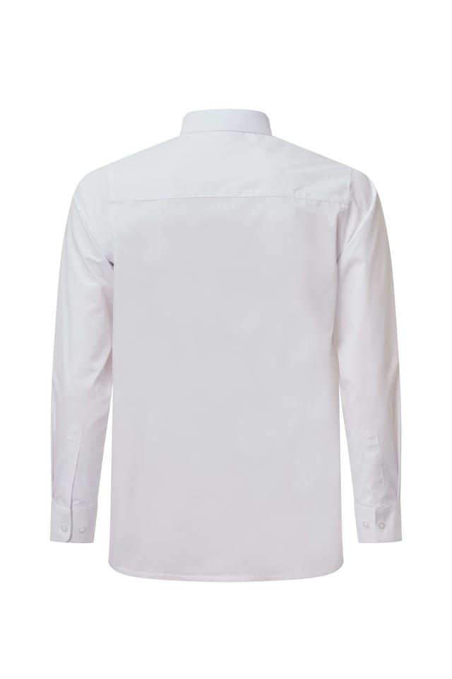 David Luke David Luke Men's Long Sleeve School Shirts 2 pack in White - 2