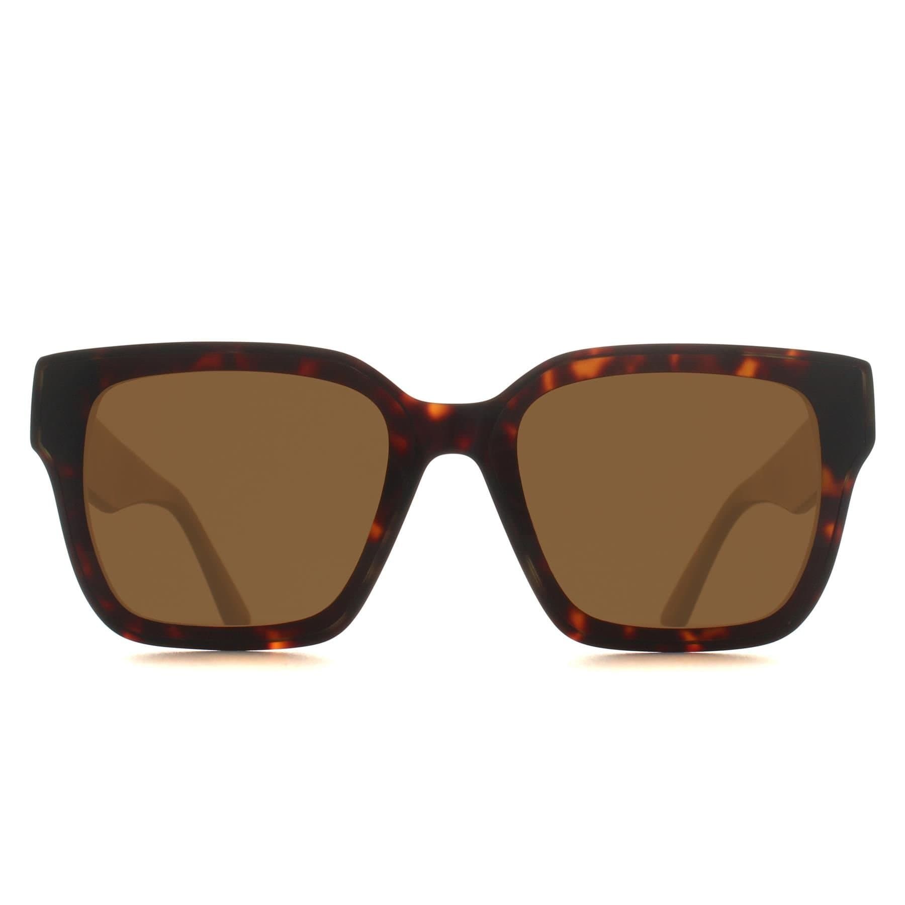 Quay Quay Women's Square Dark Tortoise Brown Drive In