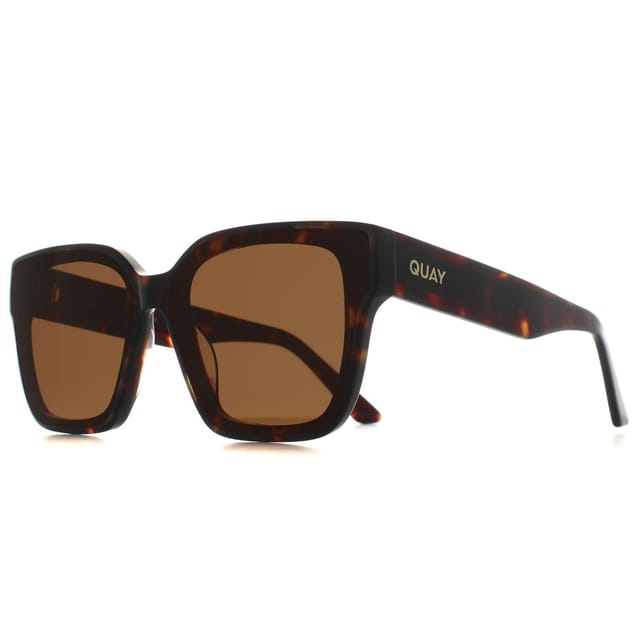 Quay Quay Women's Square Dark Tortoise Brown Drive In - 2