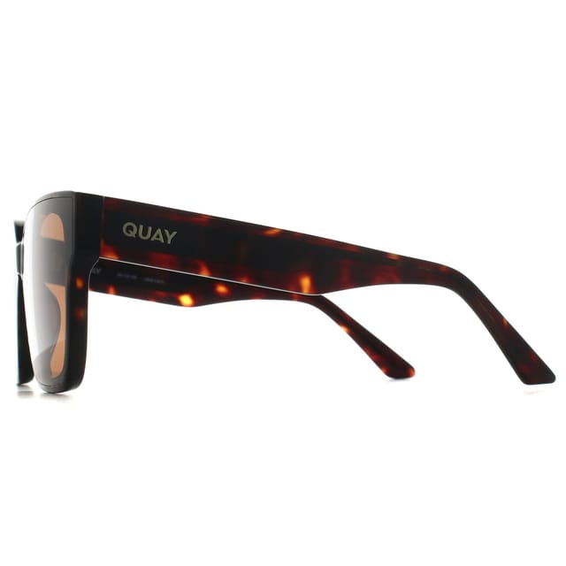 Quay Quay Women's Square Dark Tortoise Brown Drive In - 3