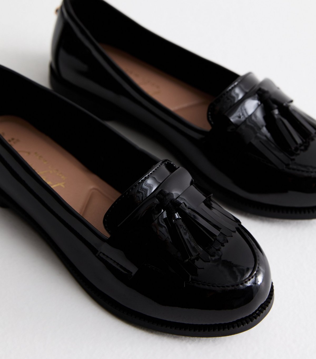 New Look Women's Extra Wide Fit Black Patent Loafers New Look - 3