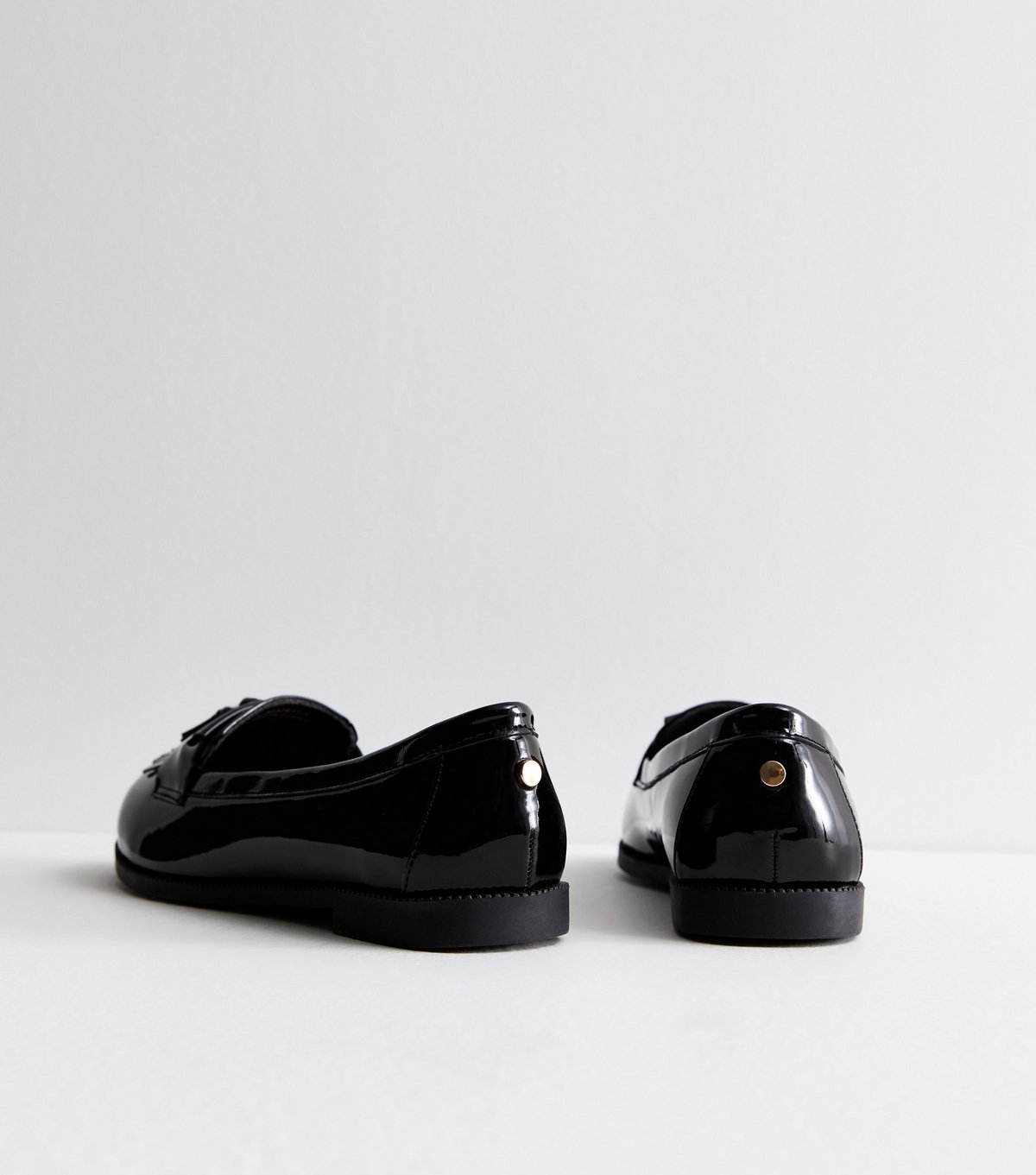 New Look Women's Extra Wide Fit Black Patent Loafers New Look - 4