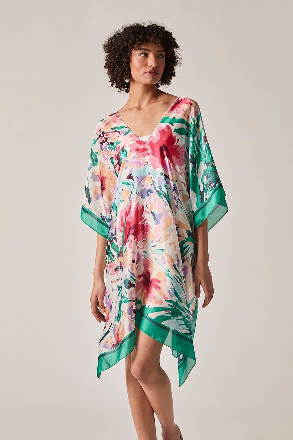 James Lakeland James Lakeland Women's Green Floral Mosaic Kaftan
