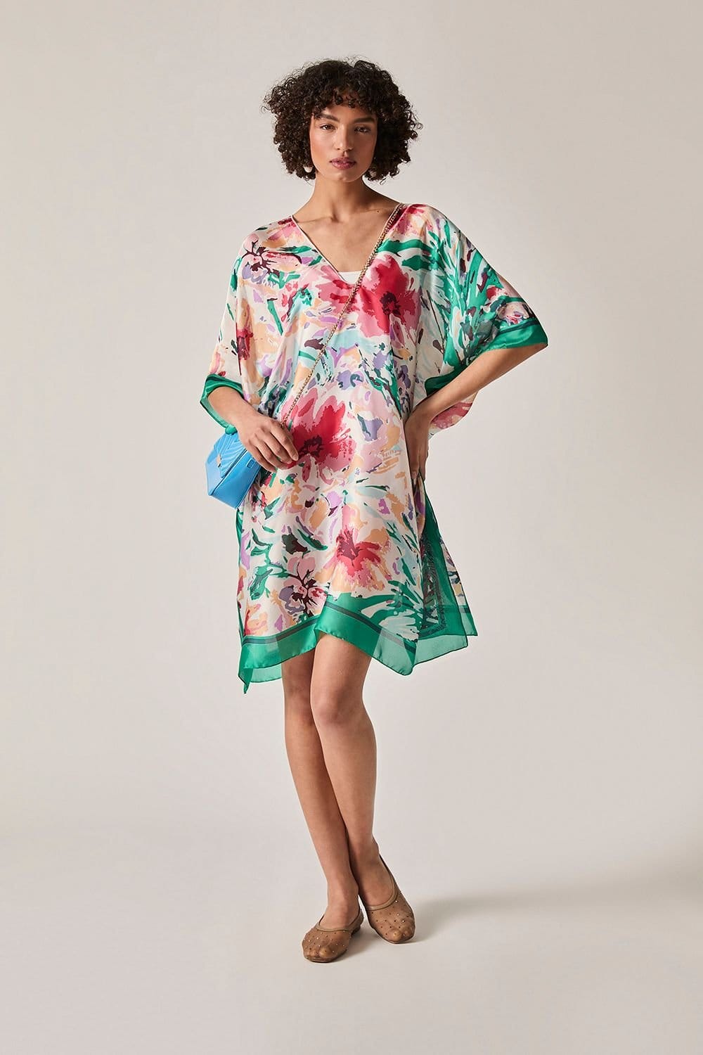 James Lakeland James Lakeland Women's Green Floral Mosaic Kaftan - 4